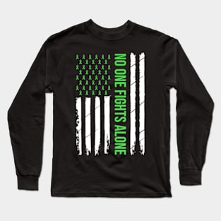 Mental Health Awareness Green Ribbon Long Sleeve T-Shirt